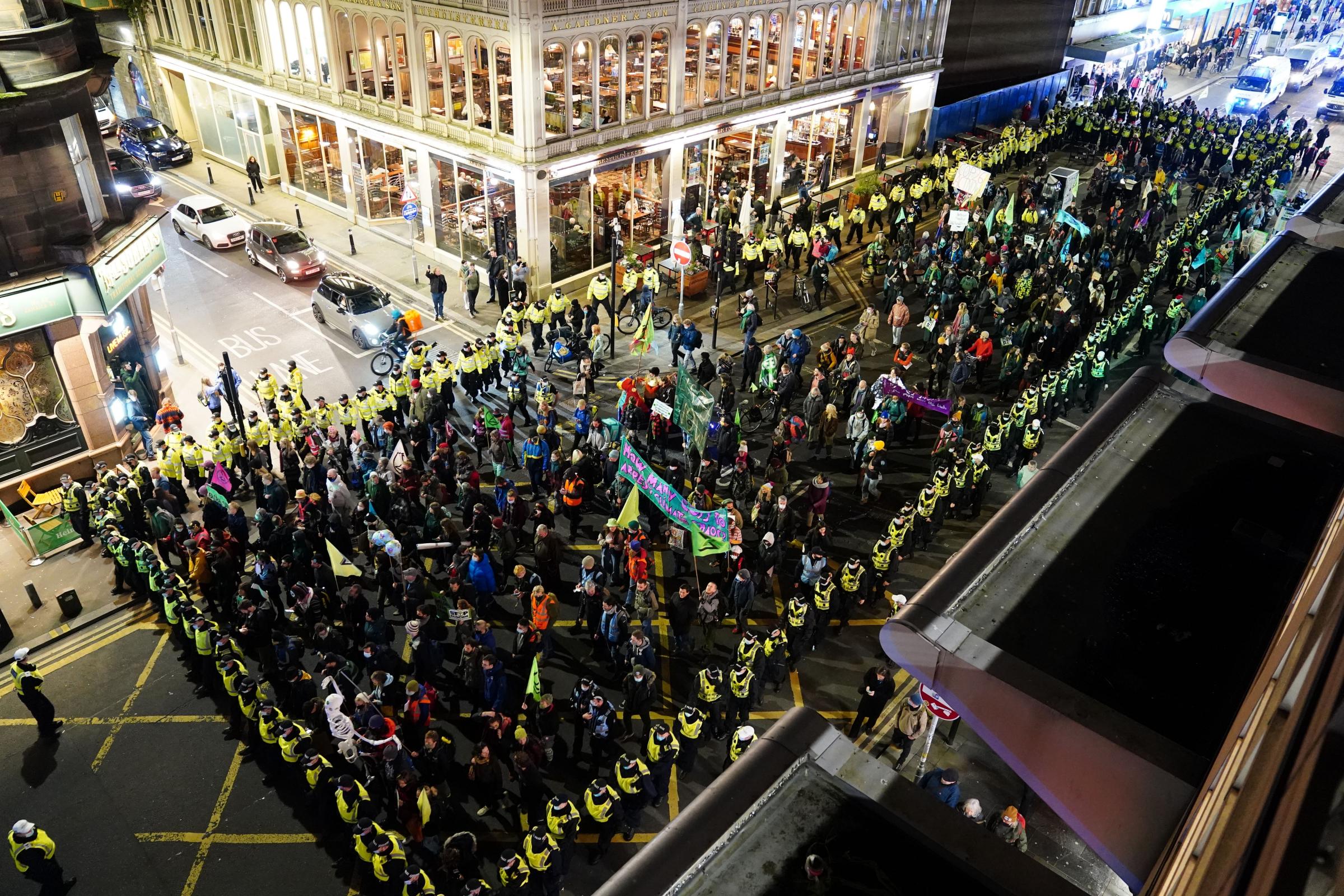 Five arrests as hundreds march during Cop26 protests - Vimarsana News