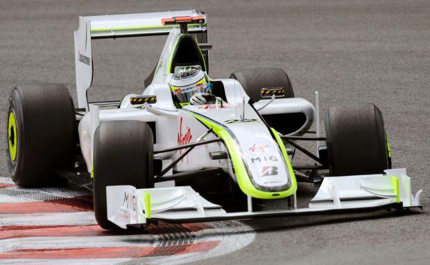 CHAMPION: Jenson Button driving his Brawn BGP 001 Formula 1 car in 2009 (Image: PA)