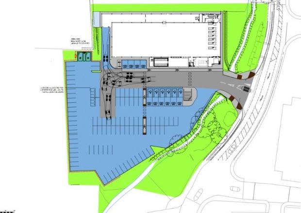 Somerset County Gazette: Plans For Proposed Expansion Of Lidl Store On Gravenchon Way In Street. CREDIT: OneDesign. Free to use for all BBC wire partners.