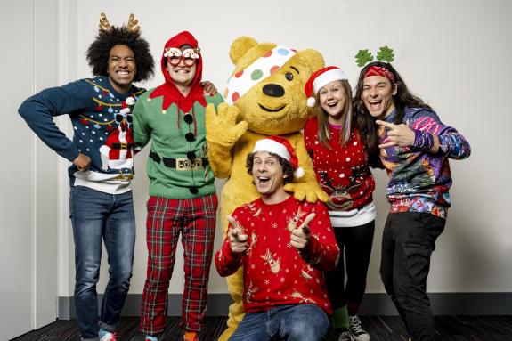 Somerset County Gazette: Andy and the Band who have produced a festive double A-side record which features a cover of Shakin' Stevens' Merry Christmas Everyone and a new original song titled We're All Together (at Christmas Time). Credit: BBC/PA Somerset County Gazette: Andy and the Band who have produced a festive double A-side record which features a cover of Shakin' Stevens' Merry Christmas Everyone and a new original song titled We're All Together (at Christmas Time). Credit: BBC/PA