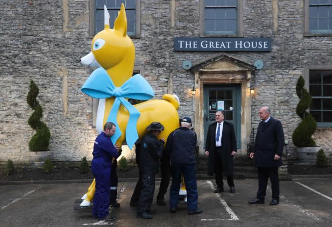 BACK WHERE IT BELONGS: Babycham returns to its rightful place in Shepton Mallet. Image:Jason Bryant