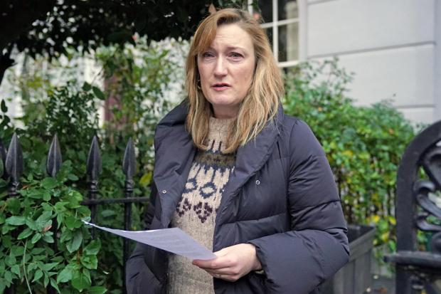 Somerset County Gazette: PARTY COMMENTS: Allegra Stratton announced her resignation as an adviser to Boris Johnson outside her north London home yesterday (Image: Jonathan Brady, PA Wire)