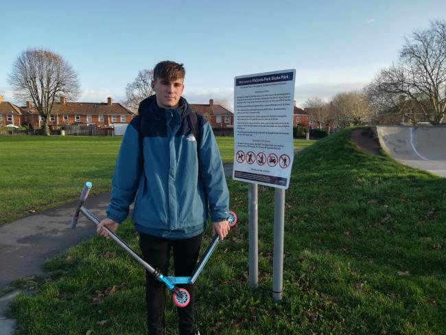 'UNSAFE' PARK: Ben, 17, said the park is a health hazard
