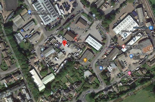 Somerset County Gazette: Williton Recycling Depot On The Roughmoor Industrial Estate. CREDIT: Google Maps. Free to use for all BBC wire partners.