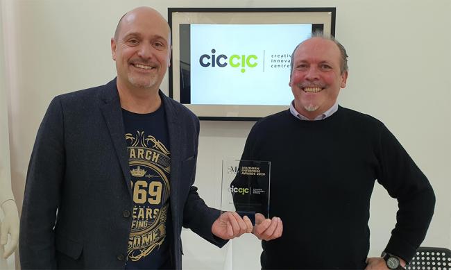 AWARD: Taunton Innovation Centre received won 'Best Arts & Culture Award'. Pictured are Andrew Knutt and Richard Holt