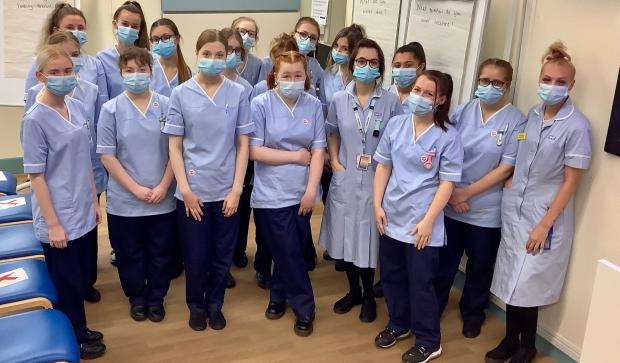 Somerset County Gazette: TRAINING: BTC nursing students on a T Level course attend their placements at Musgrove Park Hospital