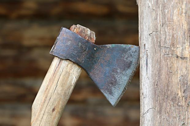 Somerset County Gazette: An axe touching wood. Credit: Canva