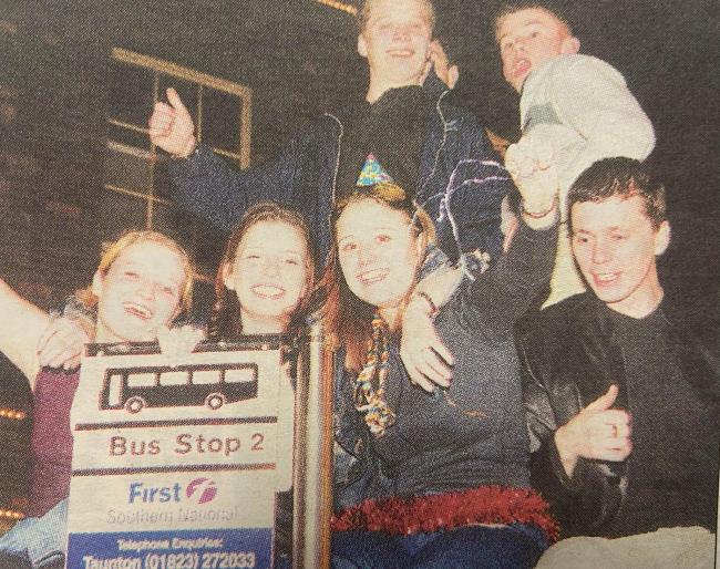JOY: Residents head to the streets of Taunton to see in 2001