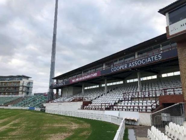 Somerset County Gazette: The Existing Lord Ian Botham Stand At Somerset County Cricket Club In Taunton. CREDIT: LED Architects. Free to use for all BBC wire partners.
