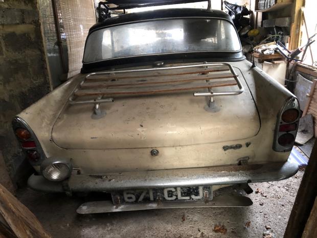 Somerset County Gazette: Daimler Dart SP250 found in a Bournemouth garage