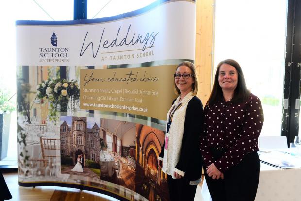 Somerset County Gazette: Mel Charlton-Derbe and Lisa Richards of Taunton School Weddings helped host the event at the school's campus.