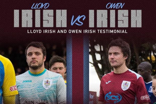 Lloyd Irish and Owen Irish will face off in the battle. Picture: Taunton Town FC