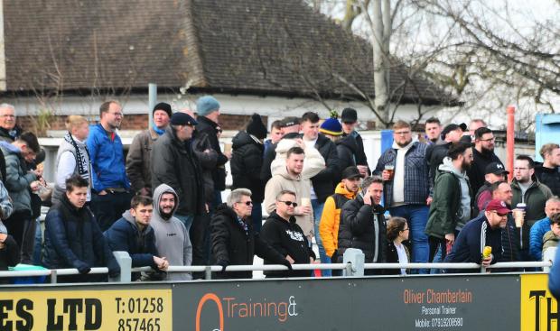 Somerset County Gazette: Some of the fans among the 1,241 strong crowd. Picture: Steve Richardson