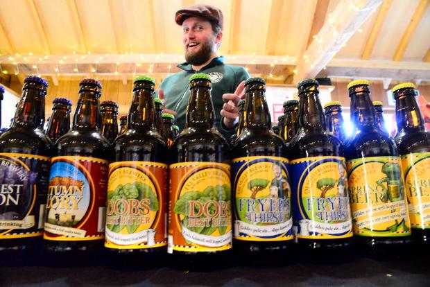 Somerset County Gazette: Kevin Kroon from Exe Valley Brewery at Delicious Dunster. Pictures: Steve Richardson
