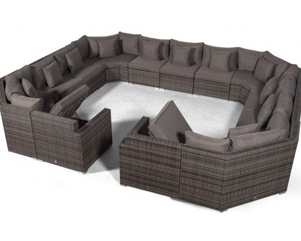 Somerset County Gazette: Villasenor Rattan 13 - Person Seating Group with Cushions. Credit: Wayfair