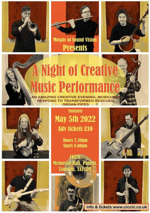 Somerset County Gazette: The poster for the concert and gallery. Picture: Mosaic of Sound and Vision Somerset County Gazette: The poster for the concert and gallery. Picture: Mosaic of Sound and Vision