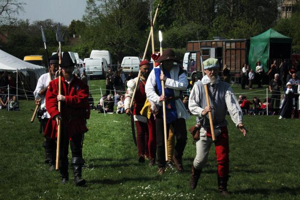 Somerset County Gazette: One of the main arena attractions at Glastonbury Abbey Medieval Fayre. Pictures: Glastonbury Abbey