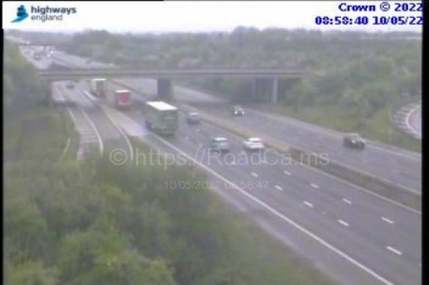 The M5 Southbound past Burnham. Picture by motorwaycameras.co.uk