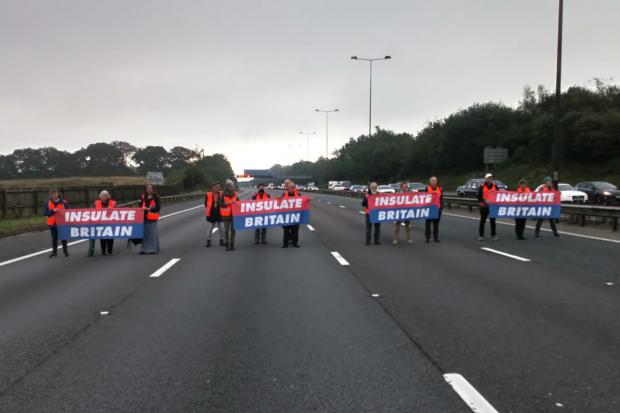Protesters blocked the M25 motorway in London on September 15, 2021. Picture: Insulate Britain, PA Wire