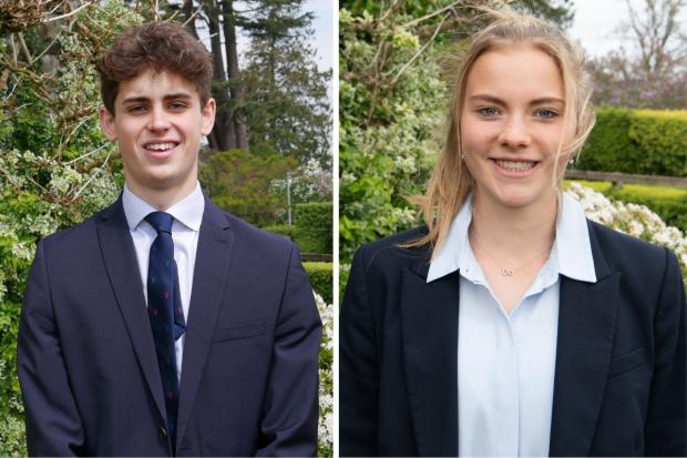 Millfield students Solomon Williams and Francesca Davis both achieved highly in March’s round of SAT exams. Picture: Millfield School