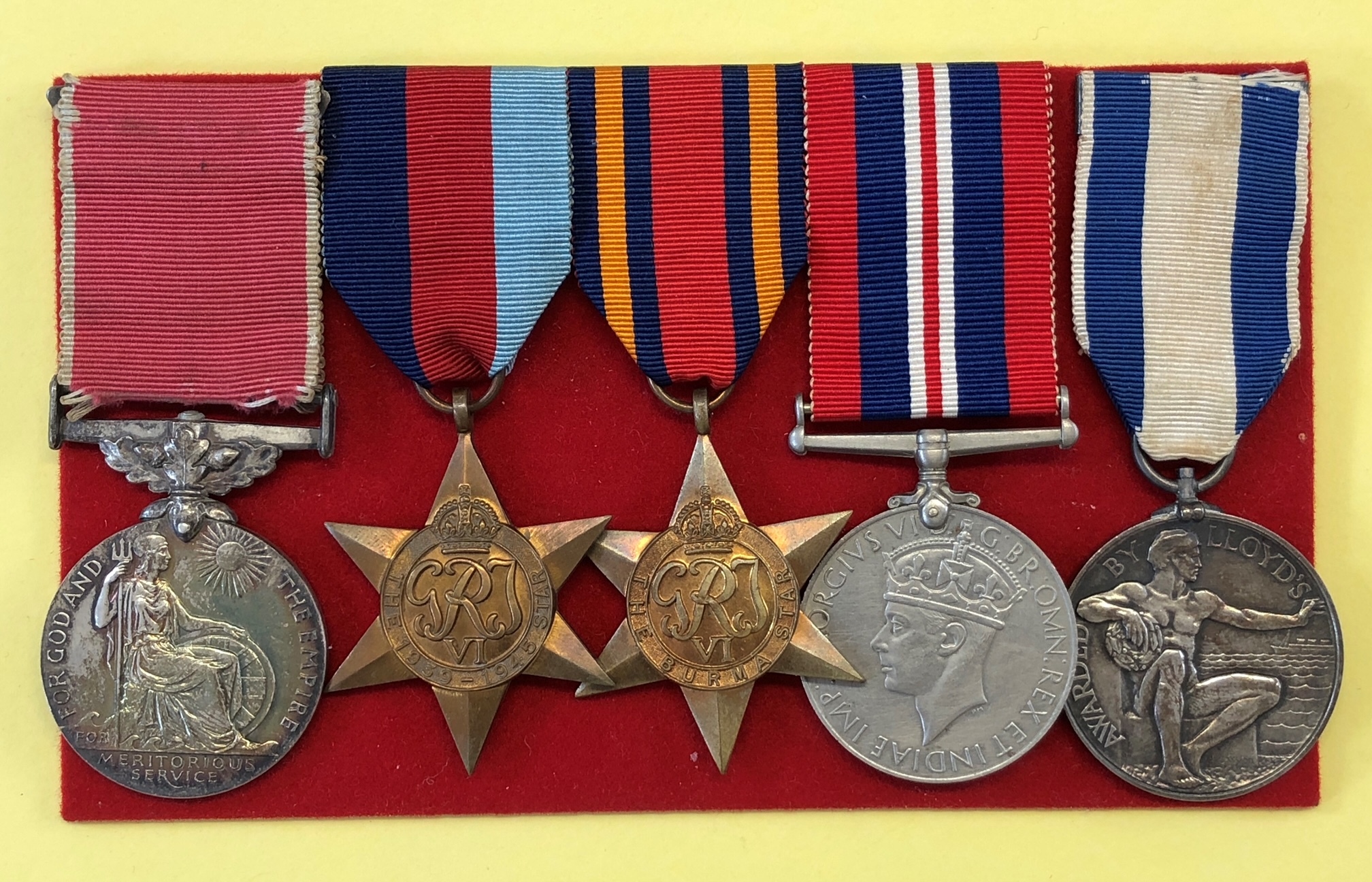 Apprentice seaman's medals at Charterhouse auction