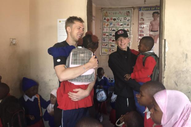 George Clark of Yeovil at a not-for-profit school in Tanzania. Picture: Supplied
