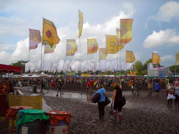 Somerset County Gazette: A muddy West Holts Stage at Glastonbury 2007. Picture: Paul Jones