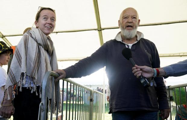 Somerset County Gazette: Michael and Emily Eavis ahead of the festival. Picture: Yui Mok, PA Wire