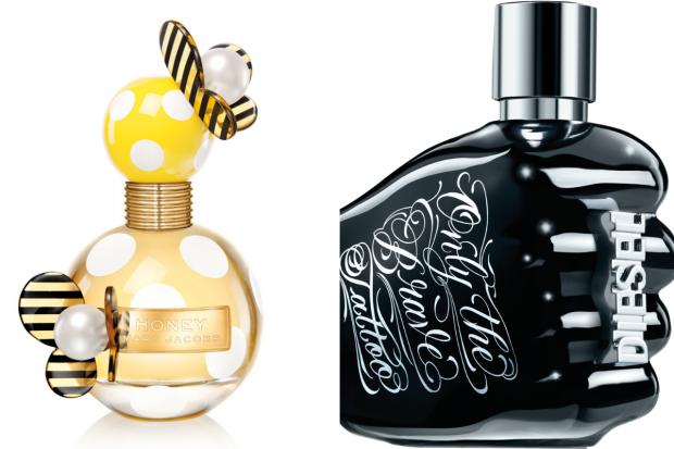 Somerset County Gazette: (Left) Marc Jacobs Honey EDP and (right) Diesel Only the Brave Tattoo EDT (The Perfume Shop/Canva)