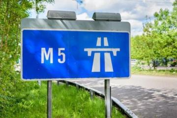 Overturned car causes delays on M5 Southbound near Taunton