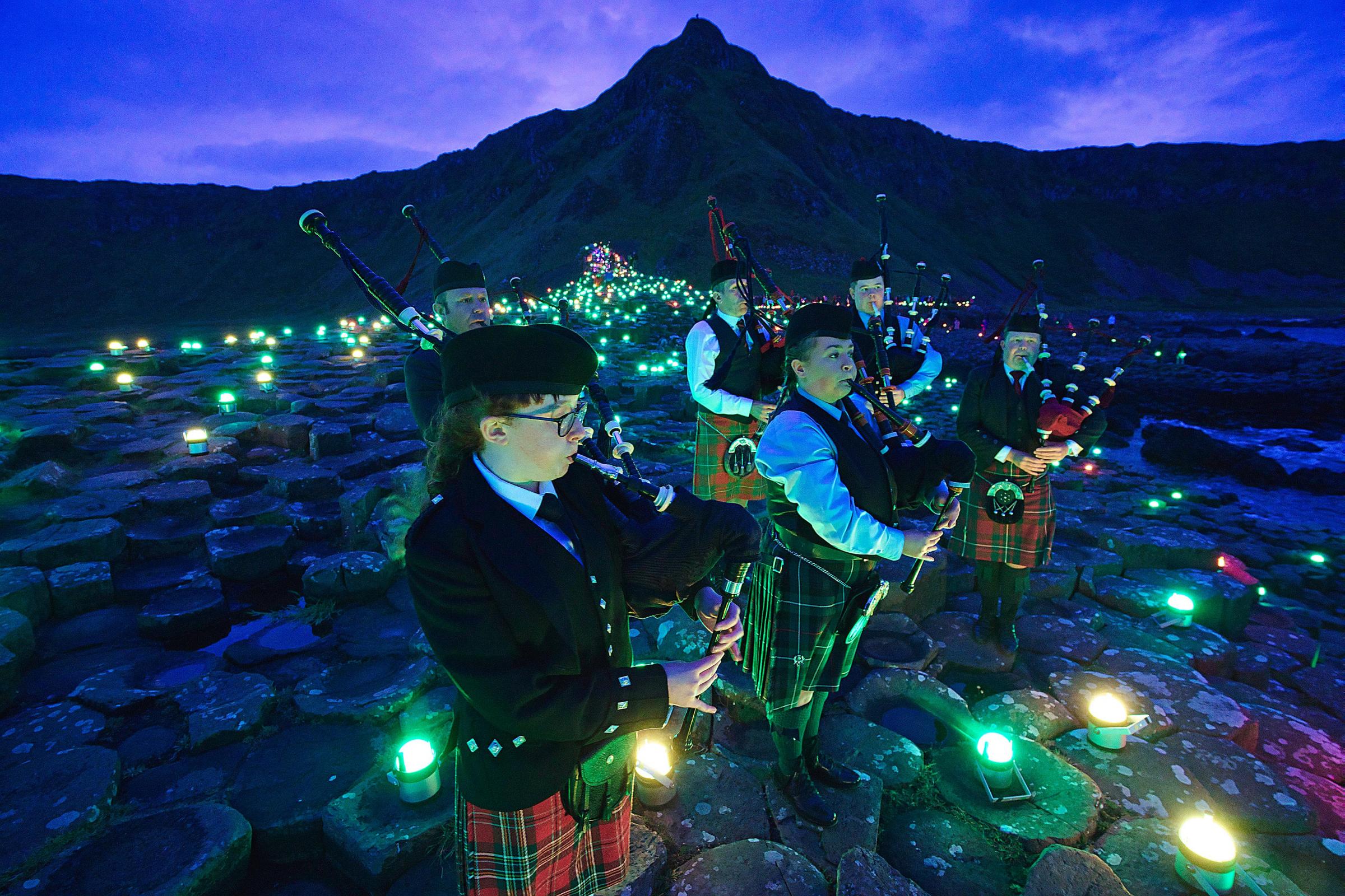 Lumenators create artwork at the Giant's Causeway | Somerset County Gazette - Vimarsana News