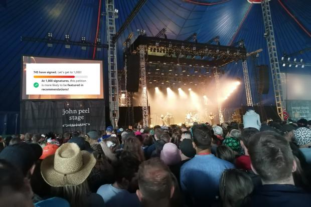 Over 700 people have signed a petition calling on Glastonbury Festival to rename its John Peel Stage. Picture: Tom Leaman, Change.org