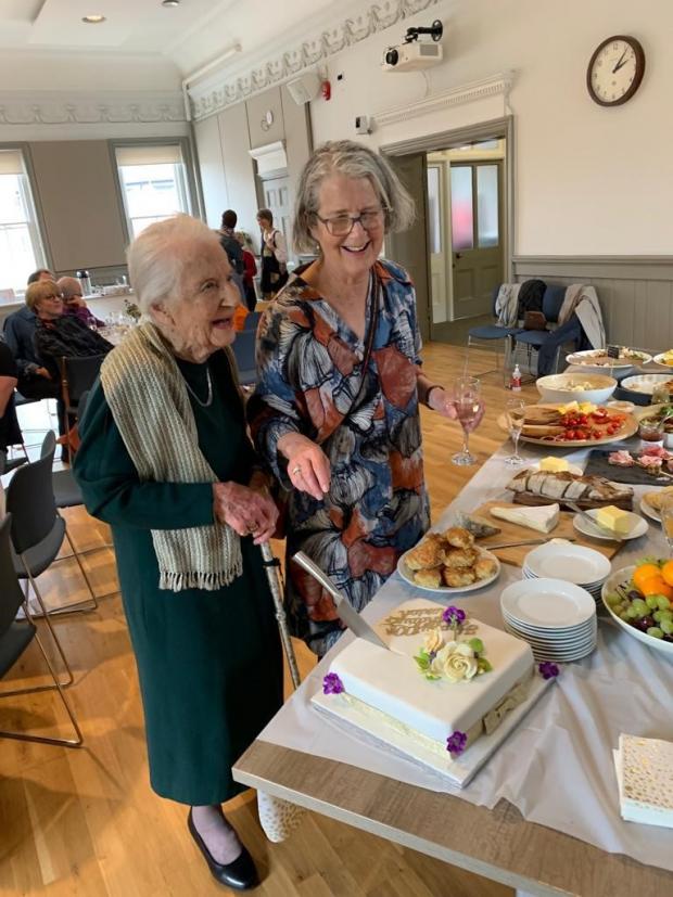 Somerset County Gazette: Marion celebrates her 100th birthday at Longleat Court. Picture: FirstPort