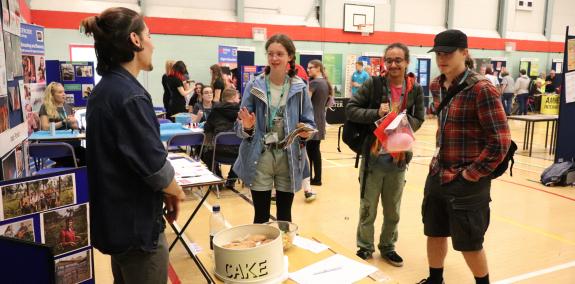 Somerset County Gazette: The Christian Union stand at Strode College Freshers' Fair 2022. Picture: Strode College Somerset County Gazette: The Christian Union stand at Strode College Freshers' Fair 2022. Picture: Strode College