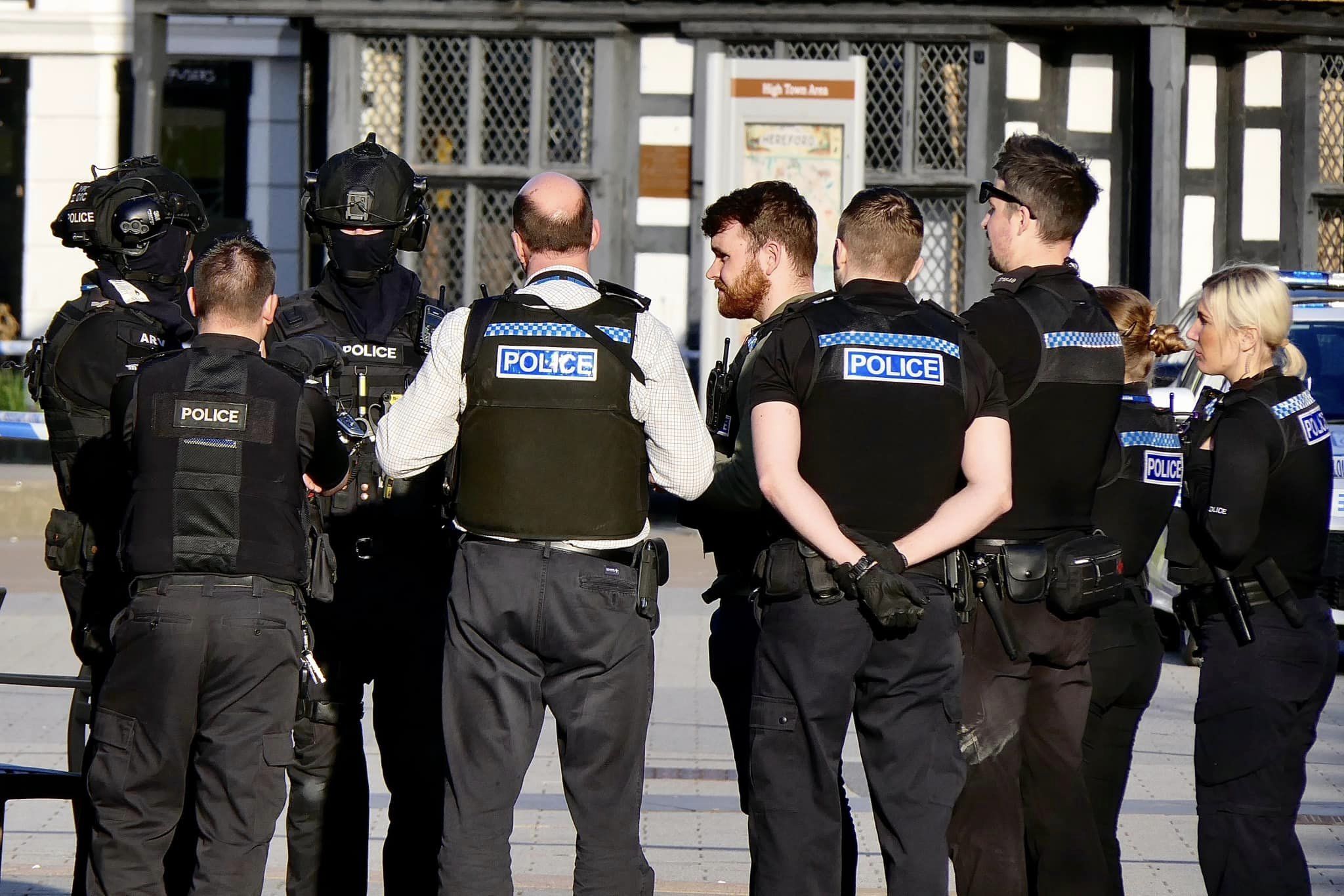 Police in High Town, Hereford, Picture: Ian Jebb