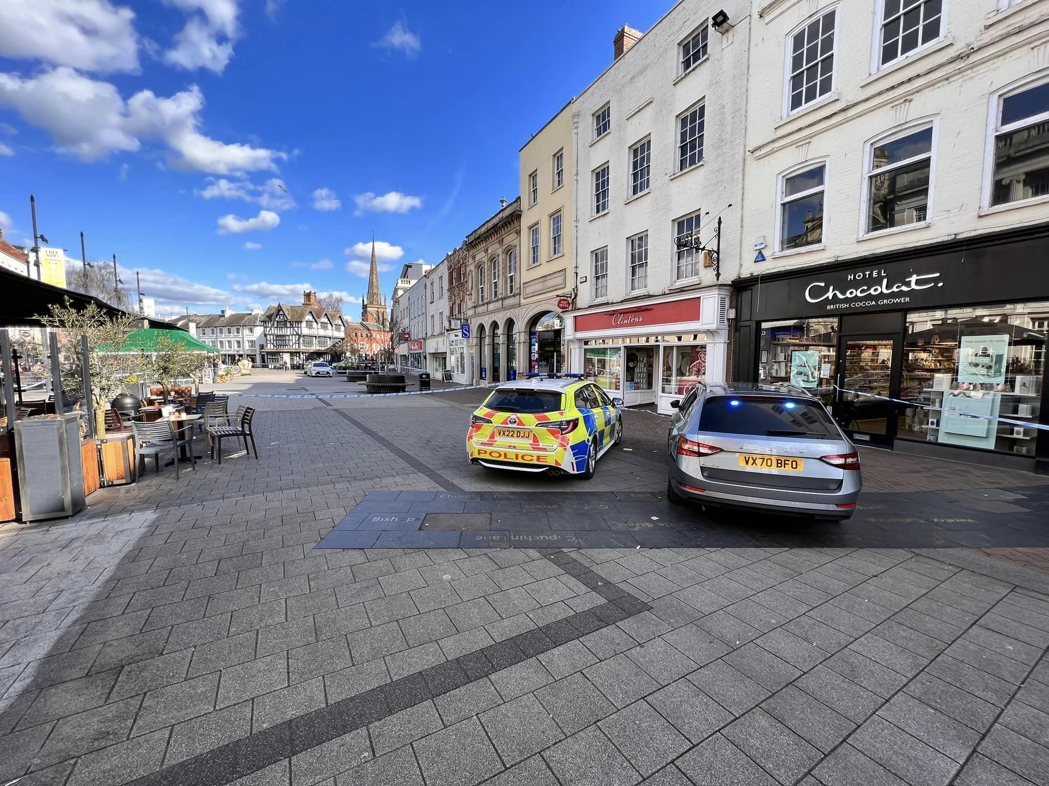Police in High Town, Hereford, Picture: Ian Jebb