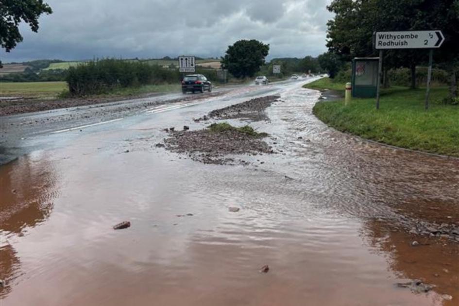 West Somerset road to close for flood clean-up operations 