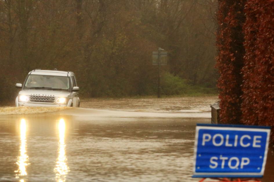 A358 in Donyatt, Ilminster, partially closed due to flooding 