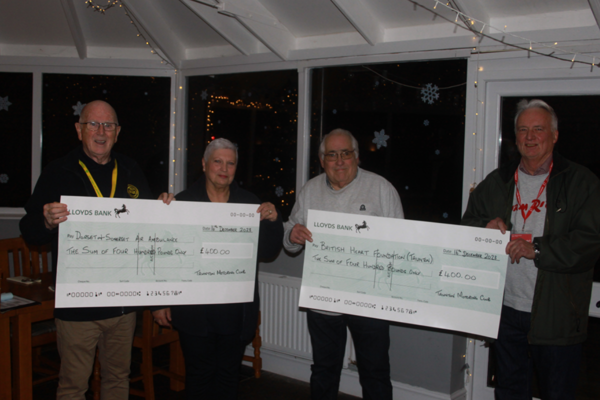Taunton Motoring Club fundraiser raises £800 for charity | Somerset County Gazette - Vimarsana News