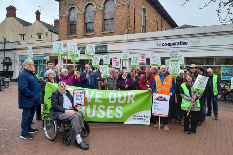 Rally over proposed cuts to Taunton and West Somerset bus 
