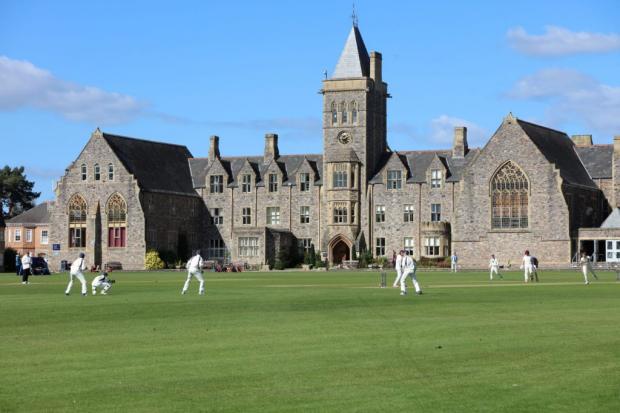 Cricket being played at Taunton School