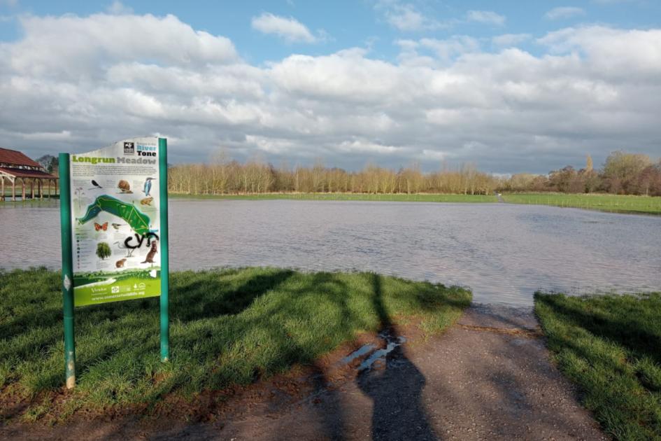 Heavy rain causes floods and road closures in Somerset 
