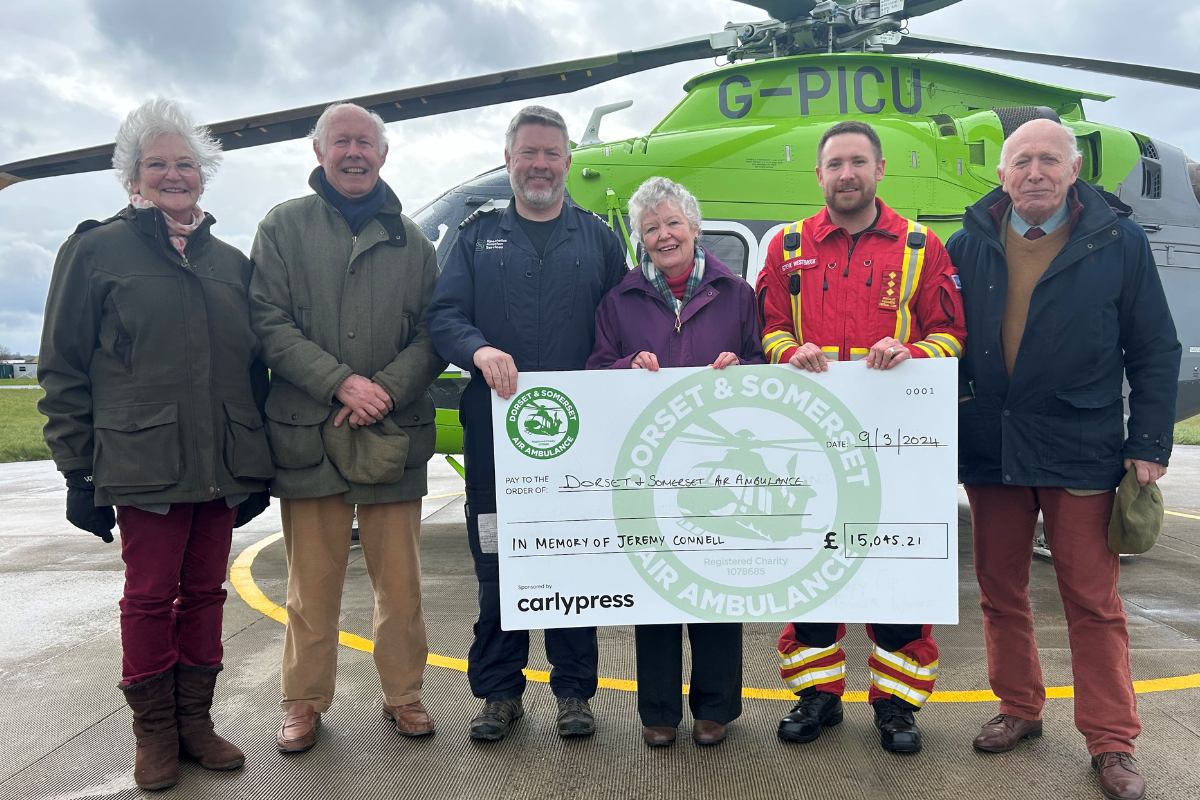 Dorset and Somerset Air Ambulance get £15,000 from will | Somerset County Gazette - Vimarsana News