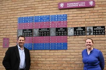 Marcus Trescothick and Anya Shrubsole unveil Legends Wall