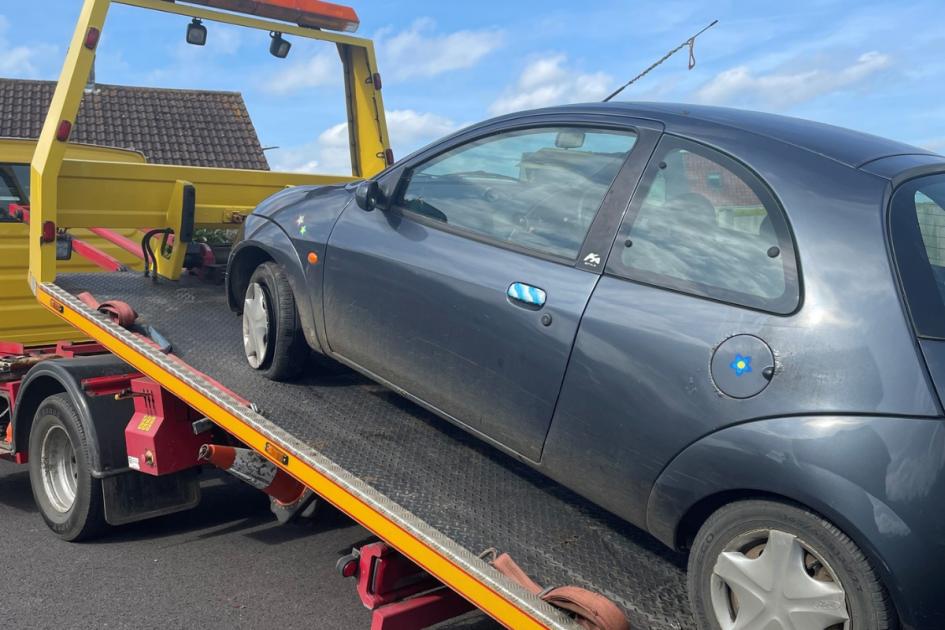 Wincanton and Somerton police seize car from highway 