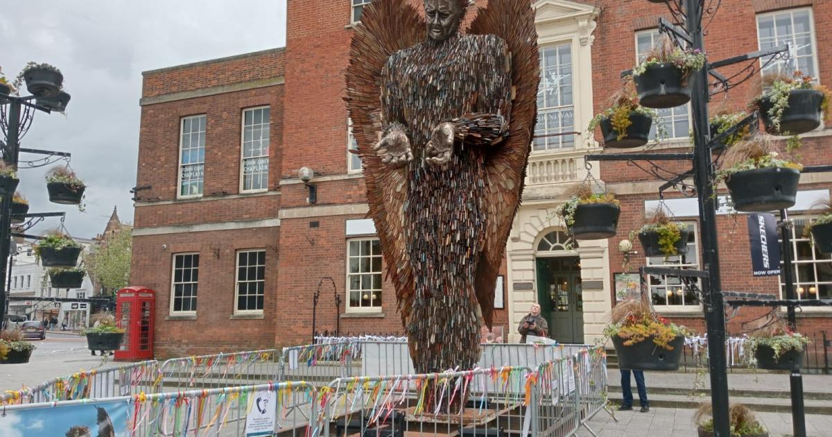 Die „Knife Angel“-Skulptur verlässt Taunton in Richtung Weston-super-Mare