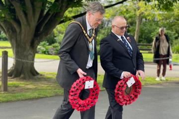 Taunton Town Council commemorates VE-Day in Vivary Park