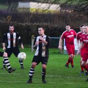 GOING UP: Middlezoy Rovers Reserves (black/white kit) are moving to Division 1 (pic: Steve Richardson)