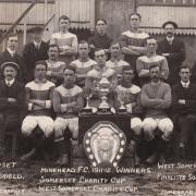 TROPHY HAUL: Minehead footballers in the 1911/12 season