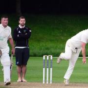 DEPARTURE: Rob Hake bowling for Taunton Cricket Club’s 2nd XI against Purnell in 2017 (pic: Steve Richardson)